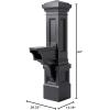 imageStep2 Atherton Grand Onyx Black XL Mailbox and Classic White Mailbox Post Kit  Elegantly Styled Mailbox with Post Cover Magnetic Closure ampamp Newspaper Chute  Ultra Durable Low MaintenanceOnyx Black