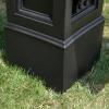 imageStep2 Atherton Grand Onyx Black XL Mailbox and Classic White Mailbox Post Kit  Elegantly Styled Mailbox with Post Cover Magnetic Closure ampamp Newspaper Chute  Ultra Durable Low MaintenanceOnyx Black