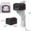 imageStep2 Atherton Mail Post Mailbox Not Included Weather Resistant Large Outdoor Mailbox Post Made of Durable Plastic Easy to Install Onyx BlackClassic White Mail Post and Onyx Black Xl Mailbox