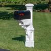 imageStep2 Atherton Mail Post Mailbox Not Included Weather Resistant Large Outdoor Mailbox Post Made of Durable Plastic Easy to Install Onyx BlackClassic White
