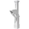 imageStep2 Atherton Mail Post Mailbox Not Included Weather Resistant Large Outdoor Mailbox Post Made of Durable Plastic Easy to Install Onyx BlackClassic White
