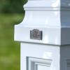imageStep2 Atherton Mail Post Mailbox Not Included Weather Resistant Large Outdoor Mailbox Post Made of Durable Plastic Easy to Install Onyx BlackClassic White