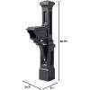 imageStep2 Atherton Mail Post Mailbox Not Included Weather Resistant Large Outdoor Mailbox Post Made of Durable Plastic Easy to Install Onyx BlackOnyx Black