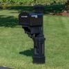 imageStep2 Atherton Mail Post Mailbox Not Included Weather Resistant Large Outdoor Mailbox Post Made of Durable Plastic Easy to Install Onyx BlackOnyx Black