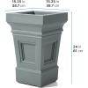 imageStep2 Atherton Mail Post Mailbox Not Included Weather Resistant Large Outdoor Mailbox Post Made of Durable Plastic Easy to Install Onyx BlackOnyx Black Mail Post and Onyx Black Xl Mailbox