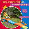imageStep2 Dino Dash Up ampamp Down Roller Coaster Kids Ride On Toy Push Car IndoorOutdoor Playset Made of Durable Plastic Max Weight 50 lbs for Toddlers 25 Years OldDino Coaster