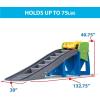 imageStep2 Extreme Coaster Kids Ride On Toy Push Car IndoorOutdoor Roller Coaster ampamp Playset Made of Durable Plastic Max Weight 80 lbs For Toddlers 3 Years OldGrey  Blue