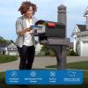 imageStep2 Lakewood Mailbox ampamp Post Weather Resistant Large Outdoor Mailboxes Made of Durable Plastic Easy to Install Flag Included BlackBrownPost  Mailbox