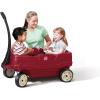 imageStep2 Neighborhood Wagon Kids Ride On Toy Stroller Substitute Includes Seat Belts Made of Durable Plastic Max Weight 75 lbs For Toddlers 155 Years Old RedRed