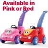 imageStep2 Push Around Buggy Kids Push Car Ride On Toy Stroller Substitute Includes Seat Belt ampamp Horn Made of Durable Plastic Max Weight 50 lbs For Toddlers 154 Years Old RedPink