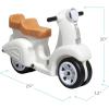 imageStep2 Ride Along Scooter Kids Push Car Foot Powered Ride On Toy Practice Balance with 4 Wheels Made of Durable Plastic Max Weight 40 lbs For Toddlers 154 Years Old Rose PinkWhite