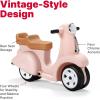 imageStep2 Ride Along Scooter Kids Push Car Foot Powered Ride On Toy Practice Balance with 4 Wheels Made of Durable Plastic Max Weight 40 lbs For Toddlers 154 Years Old Rose PinkRose Pink