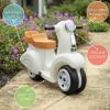 imageStep2 Ride Along Scooter Kids Push Car Foot Powered Ride On Toy Practice Balance with 4 Wheels Made of Durable Plastic Max Weight 40 lbs For Toddlers 154 Years Old Rose PinkWhite