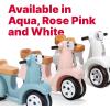 imageStep2 Ride Along Scooter Kids Push Car Foot Powered Ride On Toy Practice Balance with 4 Wheels Made of Durable Plastic Max Weight 40 lbs For Toddlers 154 Years Old Rose PinkRose Pink