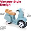 imageStep2 Ride Along Scooter Kids Push Car Foot Powered Ride On Toy Practice Balance with 4 Wheels Made of Durable Plastic Max Weight 40 lbs For Toddlers 154 Years Old Rose PinkAqua