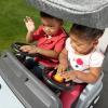 imageStep2 SidebySide Push Around SUV Kids Push Car 2 Seats Stroller Substitute Includes Seat Belts ampamp Horns Made of Durable Plastic Max Weight 100 lbs For Toddlers 155 Years Old BlueGray