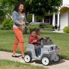 imageStep2 SidebySide Push Around SUV Kids Push Car 2 Seats Stroller Substitute Includes Seat Belts ampamp Horns Made of Durable Plastic Max Weight 100 lbs For Toddlers 155 Years Old BlueGray