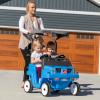 imageStep2 SidebySide Push Around SUV Kids Push Car 2 Seats Stroller Substitute Includes Seat Belts ampamp Horns Made of Durable Plastic Max Weight 100 lbs For Toddlers 155 Years Old BlueBlue