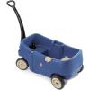 imageStep2 Wagon for Two Plus for Kids Large Folding Wagon Safety Belts Under Seat Storage Toddlers Ages 15 Years Old Denim BlueBlue