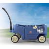 imageStep2 Wagon for Two Plus for Kids Large Folding Wagon Safety Belts Under Seat Storage Toddlers Ages 15 Years Old Denim BlueBlue