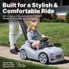 imageStep2 Whisper Ride Cruiser Kids Push Car Ride On Toy Stroller Substitute Includes Seat Belt ampamp Horn Made of Durable Plastic Max Weight 50 lbs For Toddlers 154 Years Old RedGray