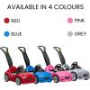 imageStep2 Whisper Ride Cruiser Kids Push Car Ride On Toy Stroller Substitute Includes Seat Belt ampamp Horn Made of Durable Plastic Max Weight 50 lbs For Toddlers 154 Years Old RedGray