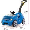 imageStep2 Whisper Ride II Buggy Kids Push Car Ride On Toy Stroller Substitute Includes Seat Belt ampamp Horn Made of Durable Plastic Max Weight 50 lbs For Toddlers 154 Years Old BlueBlue