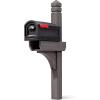 imageStep2 Lakewood Mailbox ampamp Post Weather Resistant Large Outdoor Mailboxes Made of Durable Plastic Easy to Install Flag Included BlackBrownPost  Mailbox
