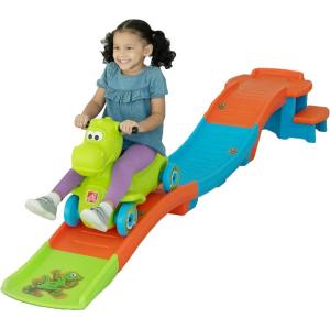 imageStep2 Dino Dash Up ampamp Down Roller Coaster Kids Ride On Toy Push Car IndoorOutdoor Playset Made of Durable Plastic Max Weight 50 lbs for Toddlers 25 Years OldDino Coaster