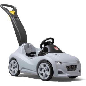 imageStep2 Whisper Ride Cruiser Kids Push Car Ride On Toy Stroller Substitute Includes Seat Belt ampamp Horn Made of Durable Plastic Max Weight 50 lbs For Toddlers 154 Years Old RedGray