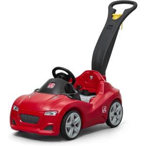 imageStep2 Whisper Ride Cruiser Kids Push Car Ride On Toy Stroller Substitute Includes Seat Belt ampamp Horn Made of Durable Plastic Max Weight 50 lbs For Toddlers 154 Years Old RedRed