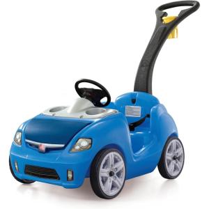 imageStep2 Whisper Ride II Buggy Kids Push Car Ride On Toy Stroller Substitute Includes Seat Belt ampamp Horn Made of Durable Plastic Max Weight 50 lbs For Toddlers 154 Years Old BlueBlue