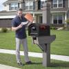 imageKingsley Park 597799 Highland Mail Post Dark CedarDark Cedar Mail Post and Onyx Black Xl Mailbox