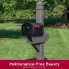 imageKingsley Park 597799 Highland Mail Post Dark CedarDark Cedar Mail Post and Onyx Black Xl Mailbox