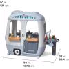 imageStep2 Adventure Camper Kids Playhouse IndoorOutdoor Playset ampamp Kitchenette Interactive Play with Sounds Includes 52 Piece Toy Accessories Made of Durable Plastic For Toddlers 2 Years OldGray