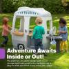 imageStep2 Adventure Camper Kids Playhouse IndoorOutdoor Playset ampamp Kitchenette Interactive Play with Sounds Includes 52 Piece Toy Accessories Made of Durable Plastic For Toddlers 2 Years OldGray