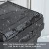 imageStep2 Atherton Large Garbage Container IndoorOutdoor Trash Can with Lid Weather Resistant Made of Durable Plastic WeatherResistant Classic WhiteOnyx Black