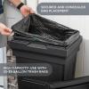 imageStep2 Atherton Large Garbage Container IndoorOutdoor Trash Can with Lid Weather Resistant Made of Durable Plastic WeatherResistant Classic WhiteOnyx Black
