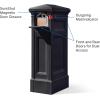 imageStep2 Atherton Reserve Storage Mailbox ampamp Post Extra Storage Weather Resistant Large Outdoor Mailboxes Made of Durable Plastic Easy to Install Flag Included Classic WhiteOnyx Black
