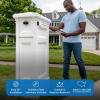 imageStep2 Atherton Reserve Storage Mailbox ampamp Post Extra Storage Weather Resistant Large Outdoor Mailboxes Made of Durable Plastic Easy to Install Flag Included Classic WhiteClassic White