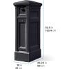 imageStep2 Atherton Reserve Storage Mailbox ampamp Post Extra Storage Weather Resistant Large Outdoor Mailboxes Made of Durable Plastic Easy to Install Flag Included Classic WhiteOnyx Black