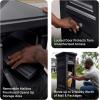 imageStep2 Atherton Reserve Storage Mailbox ampamp Post Extra Storage Weather Resistant Large Outdoor Mailboxes Made of Durable Plastic Easy to Install Flag Included Classic WhiteOnyx Black