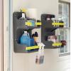 imageStep2 Evertough Vertical Wall Shelf 2 Large Heavy Duty Shelving Units for Garage Shed Patio and Pantry IndoorOutdoor Use Weather Resistant Made of Durable Plastic Charcoal Gray 2Pack