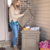imageStep2 Express Package Delivery Box Weather Resistant Large Outdoor Parcel Storage Made of Durable Plastic No Installation Secures Packages BlackMocha