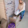 imageStep2 Express Package Delivery Box Weather Resistant Large Outdoor Parcel Storage Made of Durable Plastic No Installation Secures Packages BlackMocha