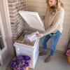 imageStep2 Express Package Delivery Box Weather Resistant Large Outdoor Parcel Storage Made of Durable Plastic No Installation Secures Packages BlackWhite