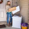 imageStep2 Express Package Delivery Box Weather Resistant Large Outdoor Parcel Storage Made of Durable Plastic No Installation Secures Packages BlackWhite