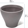 imageStep2 Fernway Round Planter Large Planters for Outdoor Plants Gardening and Flower Pot for Patio or Porch Efficient Drainage Durable Plastic Onyx Black 2PackDark Cedar