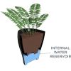 imageStep2 Fernway Round Planter Large Planters for Outdoor Plants Gardening and Flower Pot for Patio or Porch Efficient Drainage Durable Plastic Onyx Black 2PackOnyx Black