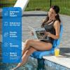 imageStep2 Folding Adult Flip Seat Portable Outdoor Chair for Poolside Tailgating Camping Picnic Stadium Provides Back Support When Sitting on Ground Made of Durable Plastic WhiteCapri